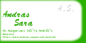 andras sara business card